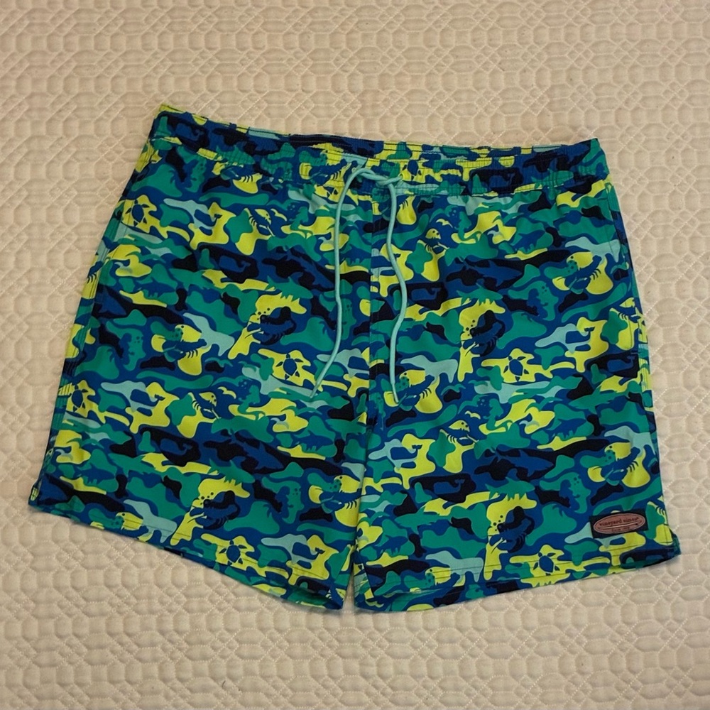 Vineyard Vines XL Blue and Green Swim Trunks